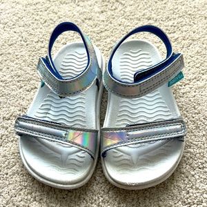 Native Metallic Sandals. Size c8